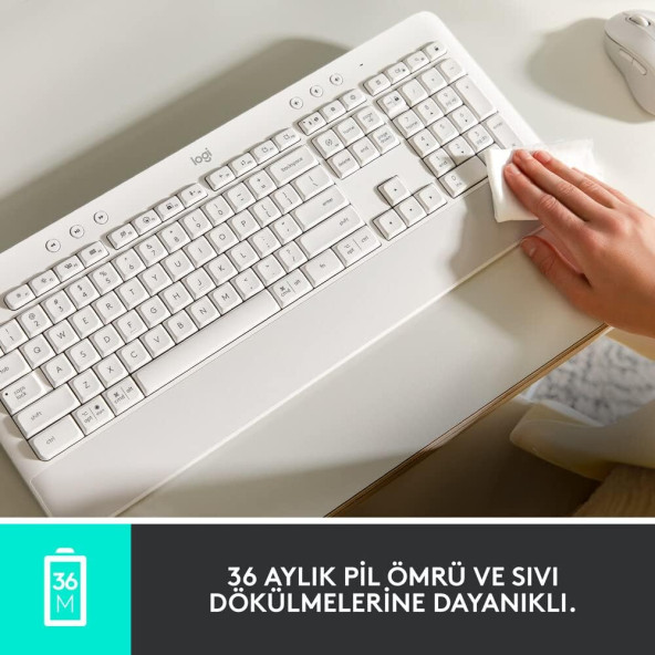 Logitech K650 Signature Kablosuz Beyaz Klavye