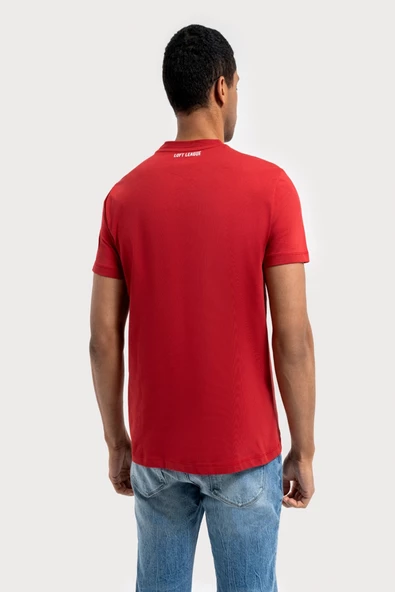 Loft 2035973 Kırmızı Erkek Regular Fit Bisiklet Yaka Normal Kesim Loft Baskılı %100 Pamuk Tşört - 4