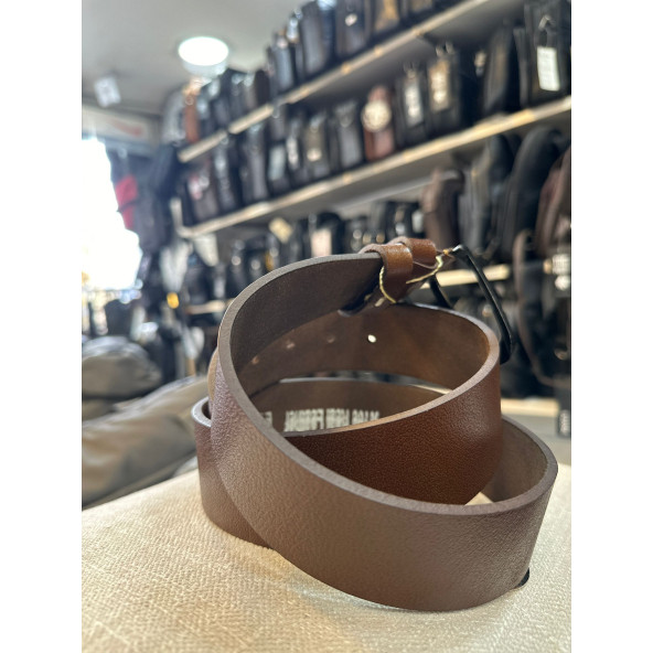 TRG POLO  Kahve Dokulu Hakiki Deri Erkek Kemeri-4 Cm - 5