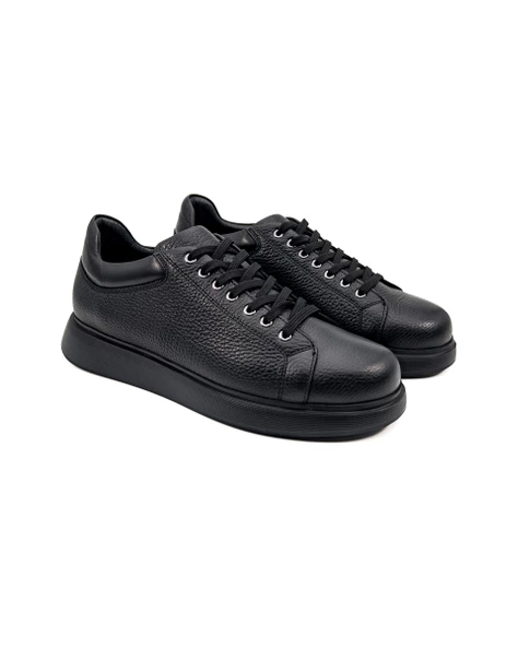 Twin Siyah Hakiki Deri Erkek Spor (Sneaker) Ayakkabı - 2