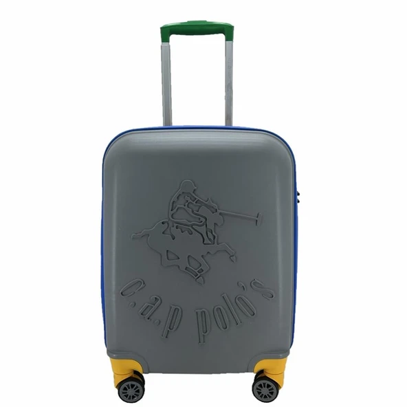 Cap Polo's Polipropilen Büyük Boy Valiz Gri - Resim 4