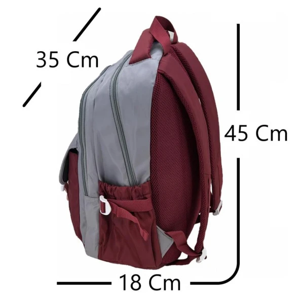 Young 51640 Okul Sırt Çantası Bordo - Resim 2