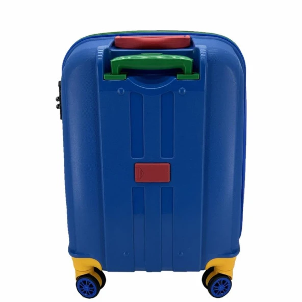 Cap Polo's Polipropilen Üçlü Valiz Set Mavi - Resim 5