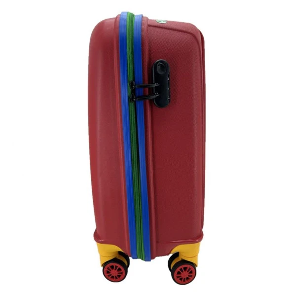 Cap Polo's Polipropilen Üçlü Valiz Set Kırmızı - Resim 6