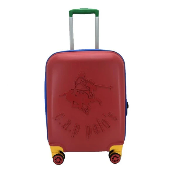 Cap Polo's Polipropilen Üçlü Valiz Set Kırmızı - Resim 7