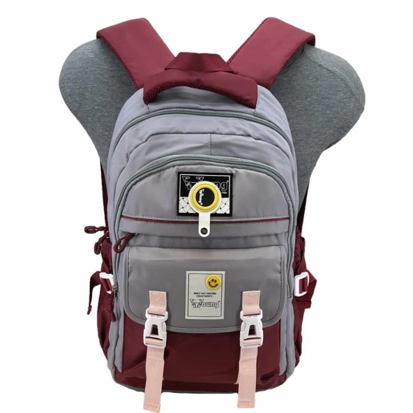 Young 51640 Okul Sırt Çantası Bordo - Resim 7
