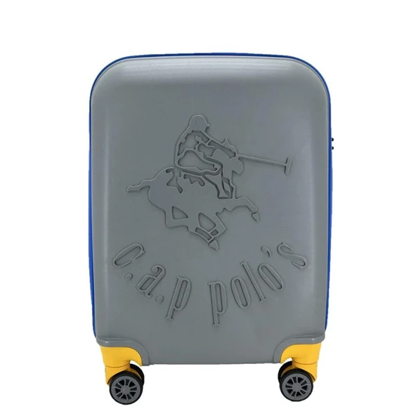 Cap Polo's Polipropilen Küçük Boy Valiz Gri - Resim 5
