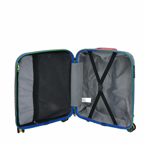 Cap Polo's Polipropilen Küçük Boy Valiz Gri - Resim 7