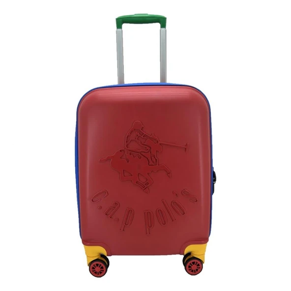 Cap Polo's Polipropilen Büyük Boy Valiz Kırmızı - Resim 5