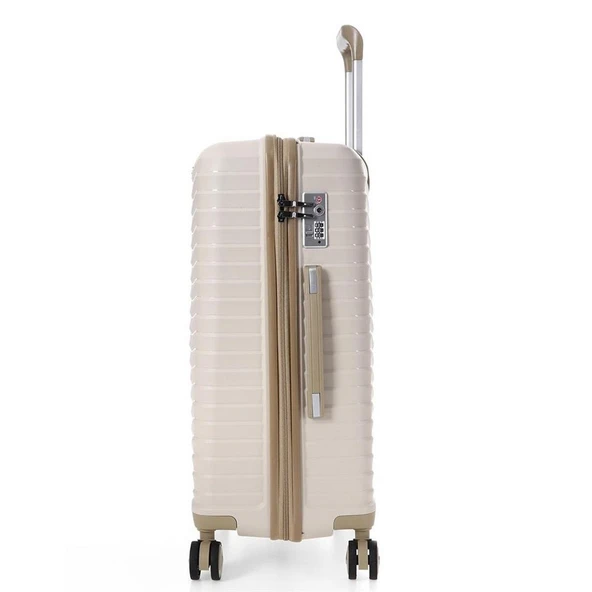 Ççs 5235 Polipropilen Büyük Boy Valiz Beyaz - Resim 7