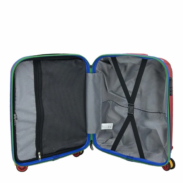 Cap Polo's Polipropilen Büyük Boy Valiz Kırmızı - Resim 8