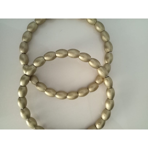 GOLD Arpa Ahşap Boncuklu Yuvarlak Halka Çanta Sapı - 2