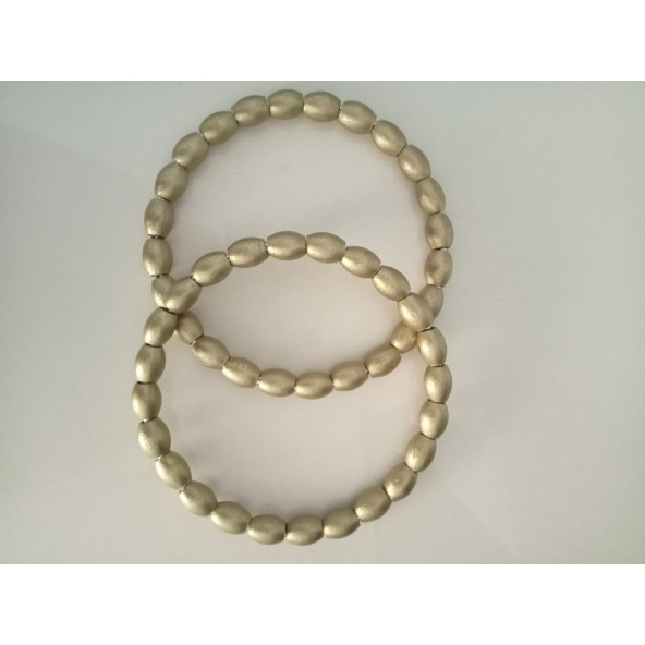 GOLD Arpa Ahşap Boncuklu Yuvarlak Halka Çanta Sapı - 4