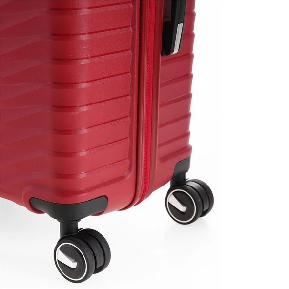 Ççs 5235 Polipropilen 3 Lü Valiz Seti Bordo - Resim 4