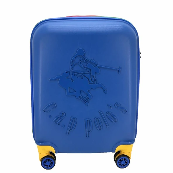 Cap Polo's Polipropilen Küçük Boy Valiz Mavi - Resim 7