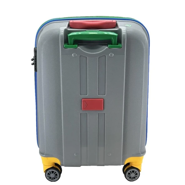 Cap Polo's Polipropilen Orta Boy Valiz Gri - Resim 8