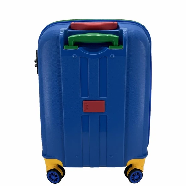 Cap Polo's Polipropilen Küçük Boy Valiz Mavi - Resim 4