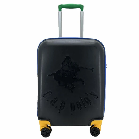 Cap Polo's Polipropilen Orta Boy Valiz Siyah - Resim 2