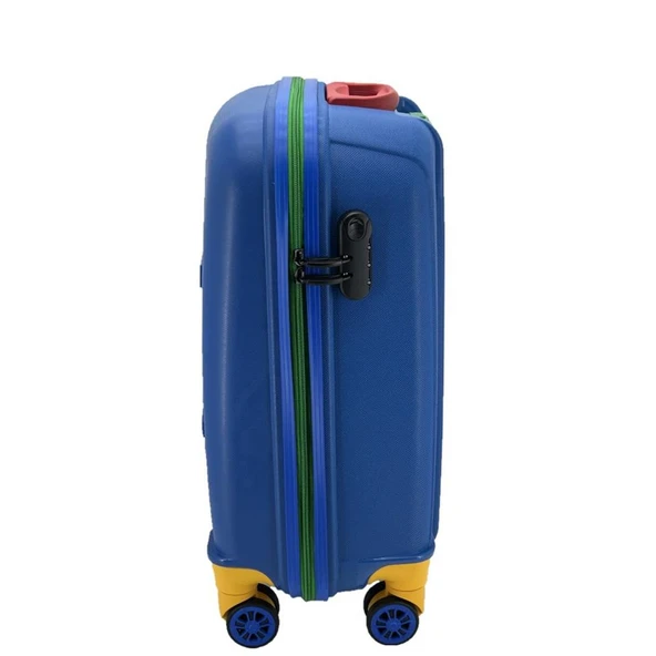 Cap Polo's Polipropilen Küçük Boy Valiz Mavi - Resim 3