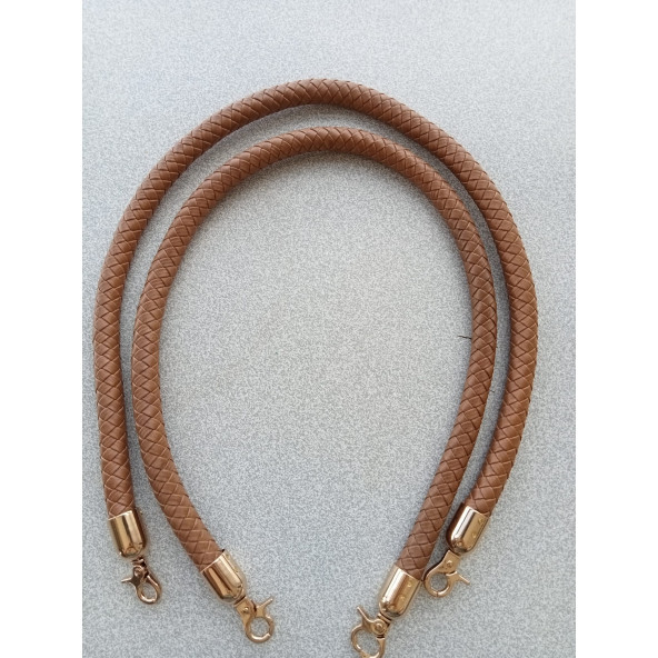 70 cm KAHVERENGİ Örgü Derili Çanta Sapı - 4