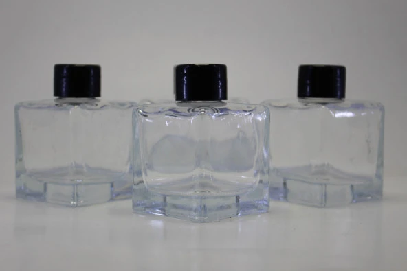 10 Adet 100 ML Kare Cam Dekoratif Yedek Şişe Oda Kokusu Parfümü Boş Şeffaf Sıvı Bambu Çubuk Şişesi - 3