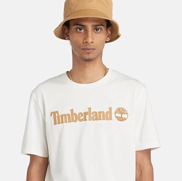 Timberland Erkek Kennebec River Linear Logo Beyaz Tişört