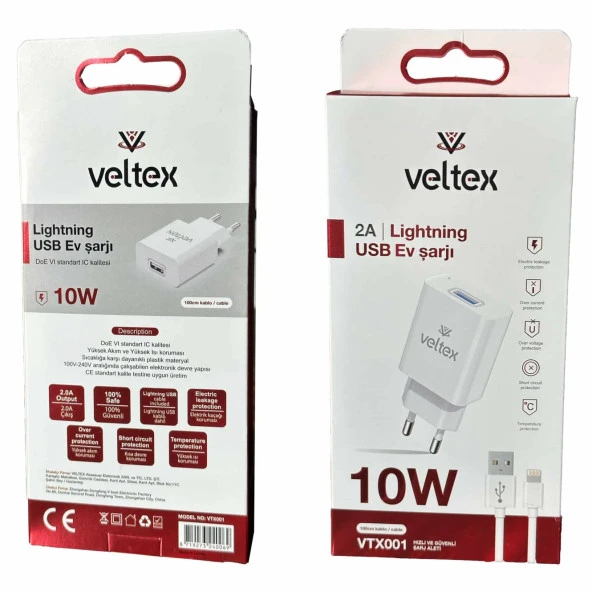 10W 2A (İphone) Şarj Aleti Veltex VTX001