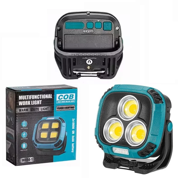 POWERMASTER MX-W891 4000K - 7000K - KIRMIZI 3 COB LEDLİ 30 WATT ÇOK FONKSİYONLU ÇALIŞMA LAMBASI (POWERBANK) - 4