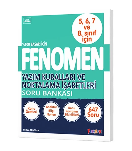 Fenomen Yazım Kuralları ve Noktalama İşaretleri Soru Bankası (5-6-7-8.SINIFLAR İÇİN)