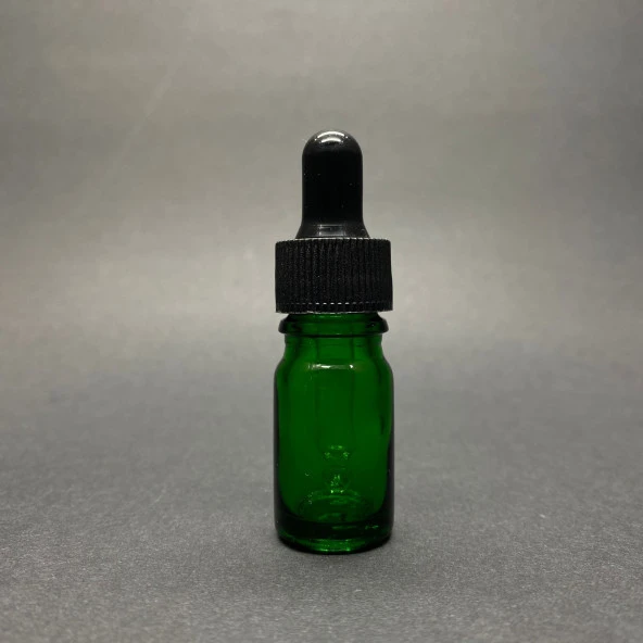 5Ml Yeşil Cam Damlalıklı Şişe , Siyah Plastik Kapak , 5 Cc Yeşil Cam Damlalıklı Şişe x 6 Adet ürün görseli