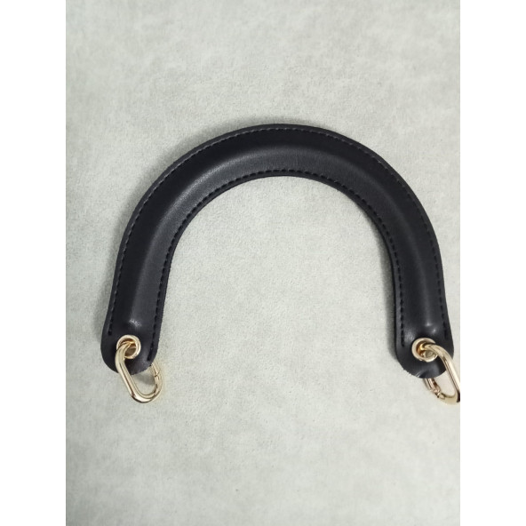 Fold Uçları Oval Yaylı Halkalı SİYAH Çanta Sapı - 5