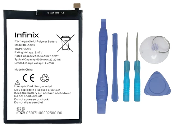 Infinix HOT 10 Batarya Pil Sıfır Orijinal + TAMİR SETİ ürün görseli 1