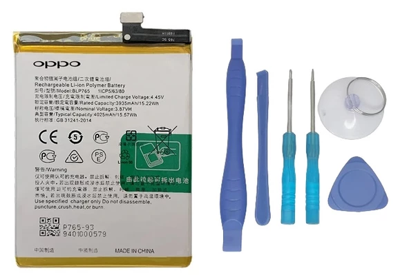 Oppo A91 - 4G - BLP765 Batarya Pil Sıfır Orijinal + TAMİR SETİ ürün görseli 1