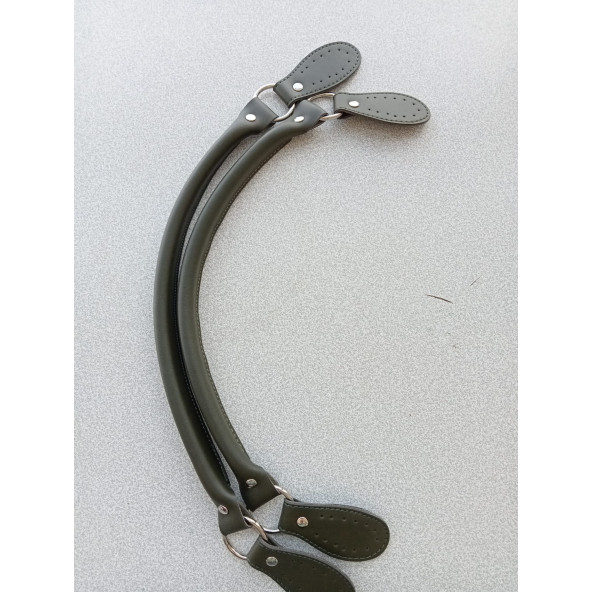 Likya HAKİ RENKLİ 60 cm Borulu Deri Çanta Sapı - 4