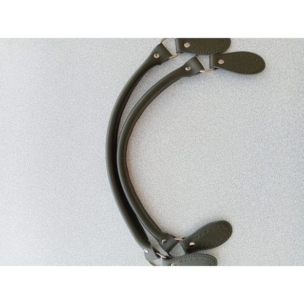 Likya  HAKİ RENKLİ 60 cm Borulu Deri Çanta Sapı - 5