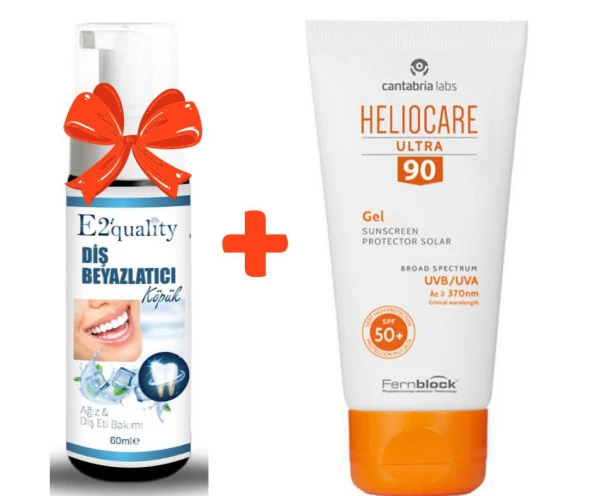 E2'quality Diş Beyazlatıcı Köpük + Heliocare Spf 90 Jel 50 ML