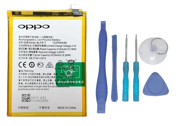 Oppo A15S - BLP817 - Batarya Pil Sıfır Orijinal + TAMİR SETİ
