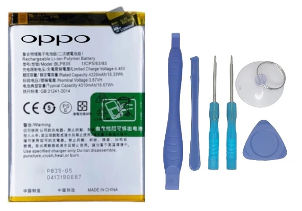 Oppo Reno 5f - BLP835  - Batarya Pil Sıfır Orijinal + TAMİR SETİ ürün görseli 1