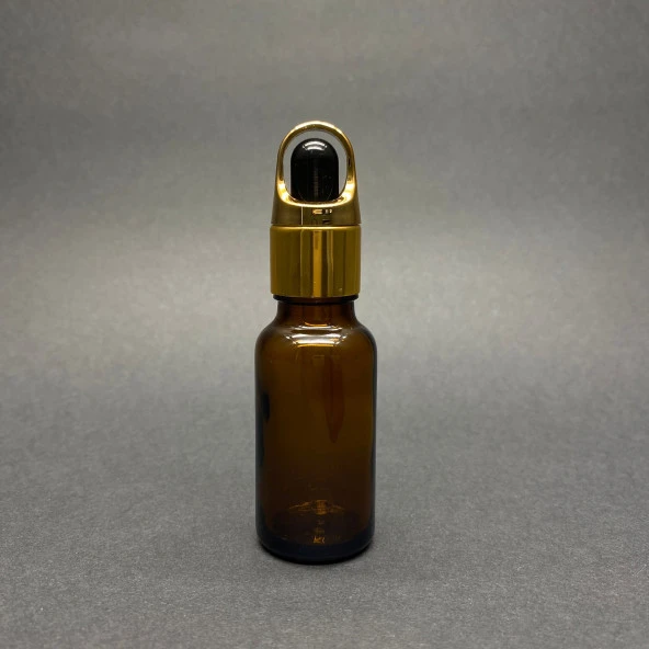 20Ml Amber Cam Damlalıklı Şişe , Sepet Model Metalik Kapak , 20 Cc Cam Damlalıklı Şişe x 6 Adet - 2