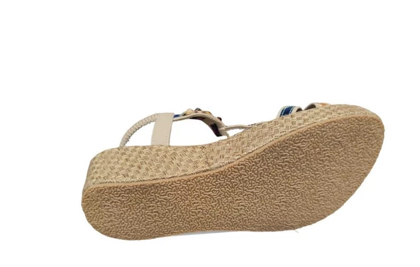 GUJA 24Y155 DOLGU TOPUK TAŞLI KADIN SANDALET - 9