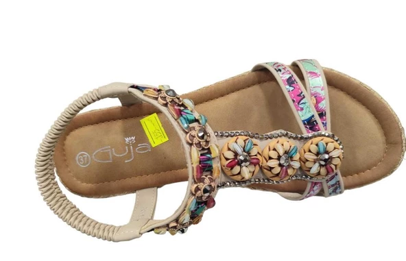 GUJA 24Y155 DOLGU TOPUK TAŞLI KADIN SANDALET - 10