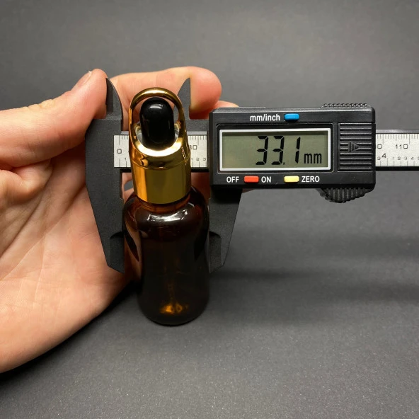 30Ml Amber Cam Damlalıklı Şişe , Sepet Model Metalik Kapak , 30 Cc Cam Damlalıklı Şişe x 6 Adet - Resim 4