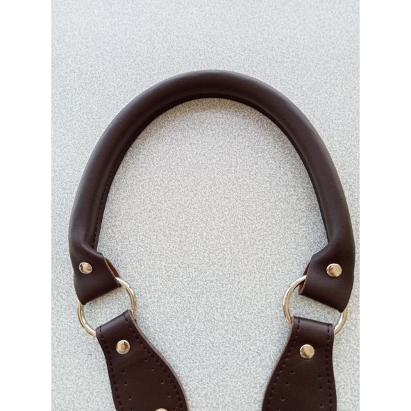 Likya KAHVERENGİ 60 cm Borulu Deri Çanta Sapı - 2