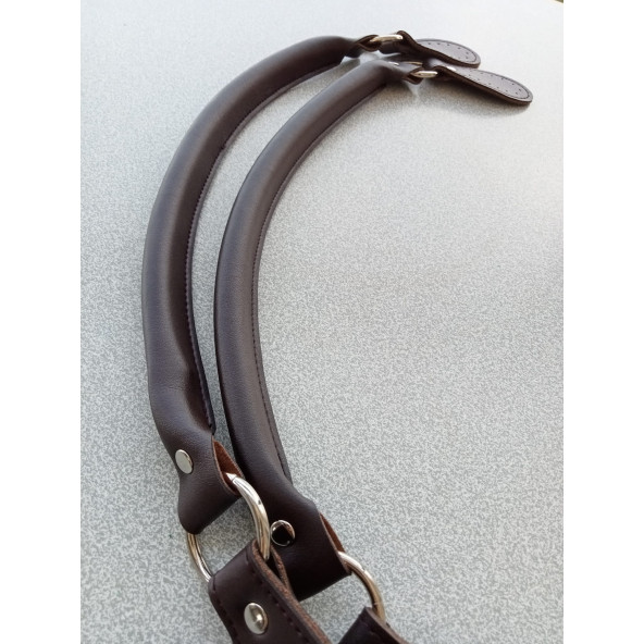 Likya KAHVERENGİ 60 cm Borulu Deri Çanta Sapı - 4