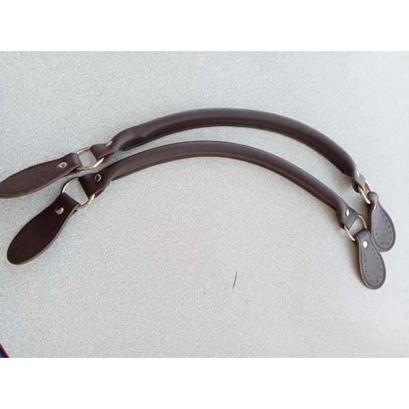 Likya KAHVERENGİ 60 cm Borulu Deri Çanta Sapı - 5