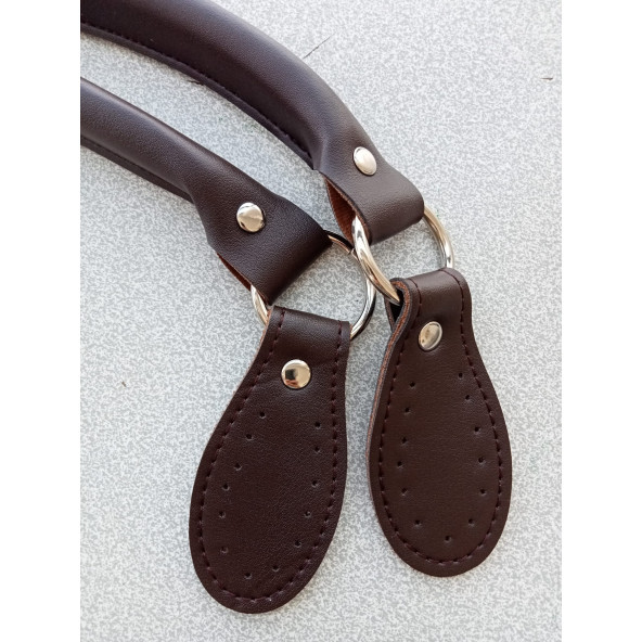 Likya KAHVERENGİ 60 cm Borulu Deri Çanta Sapı - 7