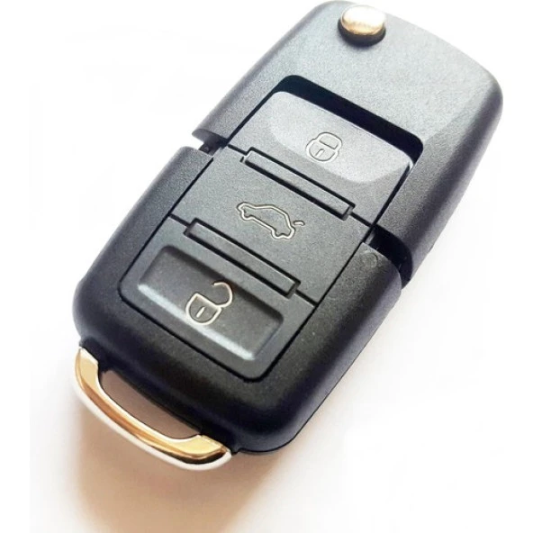 Volkswagen Saet Skoda Tipli Akıllı Kumanda Kabı Anahtar Kabı Oto Anahtarlık Pil Yataksız - 2