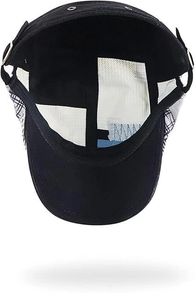 Valkyrie İtalyan Style Erkek Kasket Şapka Kanvas  Asimetrik Model Ayarlanabilir Terletmez Erkek Siyah - 8