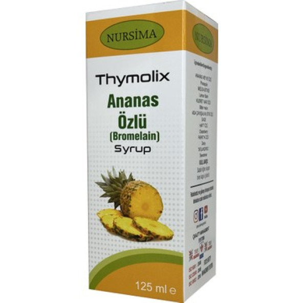 Nursima Ananas Özlü Bromelain Şurubu 125 Ml