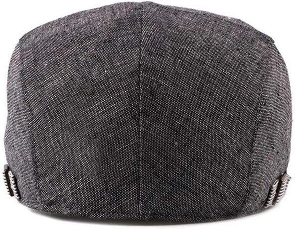 Valkyrie İtalyan Style Erkek Kasket Şapka Tokalı Ayarlanabilir Terletmez Düz Erkek Antrasit - 5